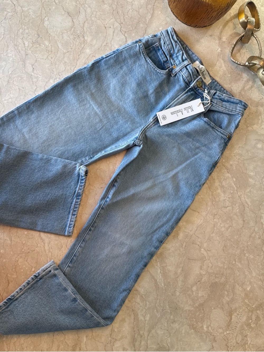 Nelle Atelier The Gabi Crop Straight Leg Denim